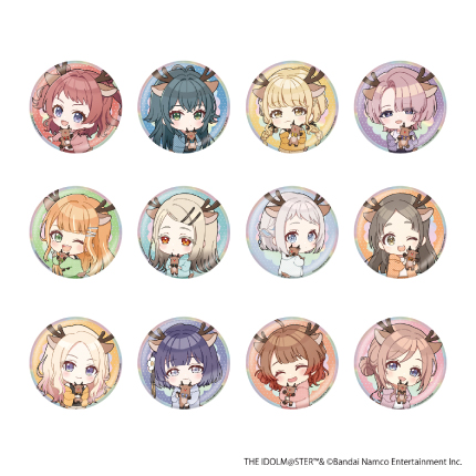 学園アイドルマスター  fête de Noël トレーディングホログラムデフォルメ缶バッジB 全12種