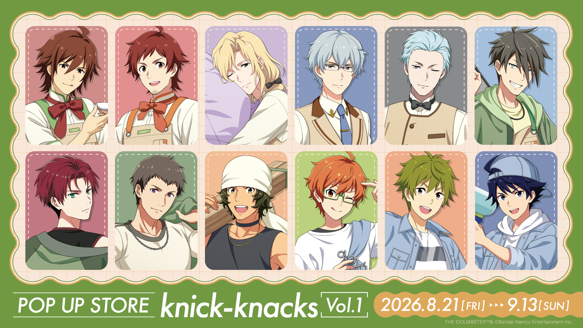 『アイドルマスター SideM』ポップアップストア『アイドルマスター SideM knick-knacks Vol.1』