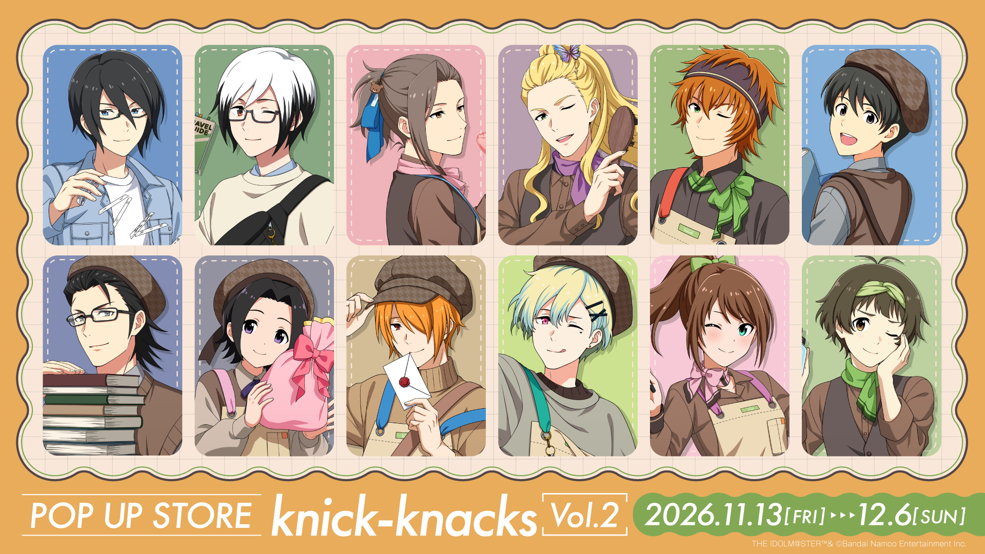 『アイドルマスター SideM』ポップアップストア『アイドルマスター SideM knick-knacks Vol.2』