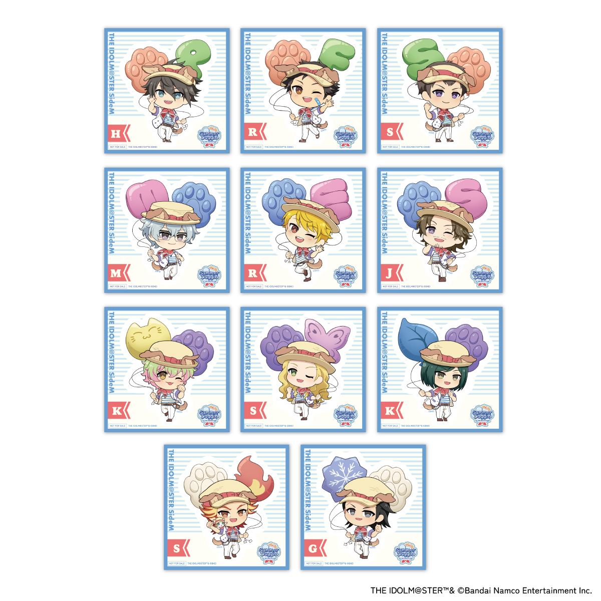 「オリジナルイラスト使用限定デフォルメステッカー」(全11種)