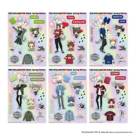 アイドルマスター SideM Spring Wolves ホログラムステッカー 全6種