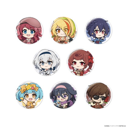 劇場版『ゾンビランドサガ ゆめぎんがパラダイス』どやんす、どやんすー!? ドッキドキおでかけパラダイス! トレーディングホログラムデフォルメ缶バッジA 全16種